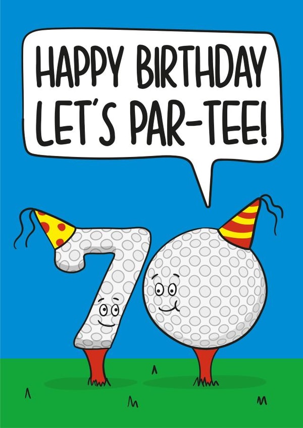 70th Birthday Golf Pun Card created by TeePee Creations