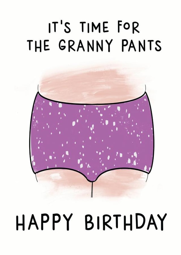 granny pants Birthday Card 16004 created by Mumble