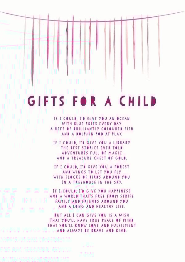 The gift of a child created by Joanna Miller