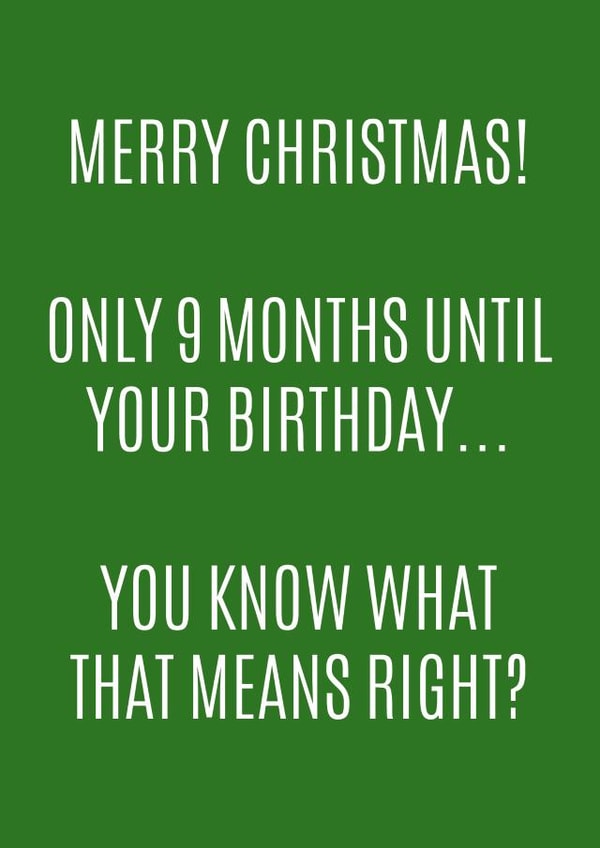 FUNNY MONTHS Christmas Card 31565 created by Pack a Punch Designs
