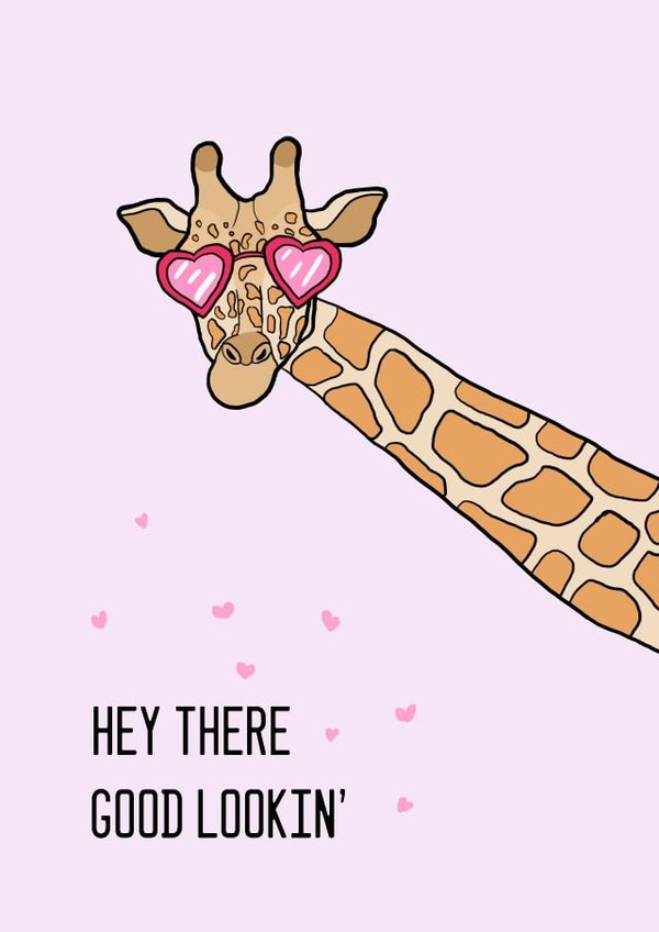 Hey good lookin' anniversary valentines card created by Stripy Fish Designs