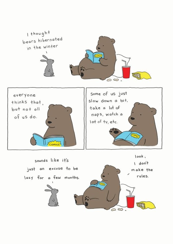 Cute Birthday Card - Bear - Hibernation created by Redback Cards