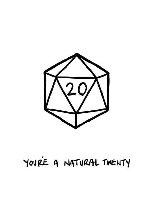 D&D dice Valentines Day Card 12093 created by Gerry Alexis