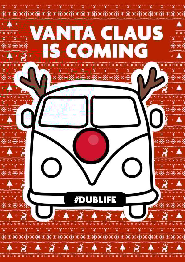 Van dub Christmas Card 12197 created by High Five Prints Co