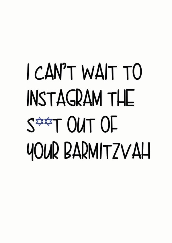 instagram barmitzvah Faith Card 5156 created by Little Lisa Designs