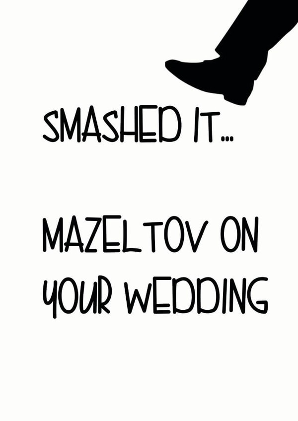 Mazeltov - Jewish wedding card created by Little Lisa Designs