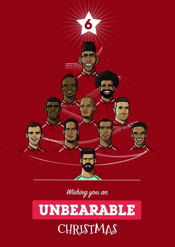 Football Christmas Card - Liverpool FC - Unbearable Christmas created by Diverse Pixels
