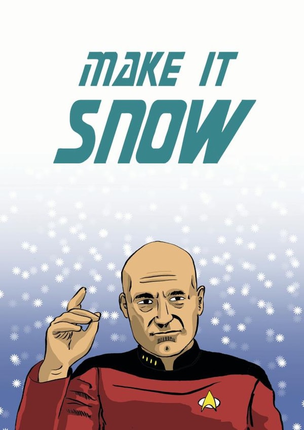 star trek picard Christmas Card 14556 created by Blair