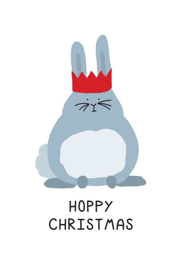 Rabbit Bunny Christmas Card 37262 created by CoolSource Cards