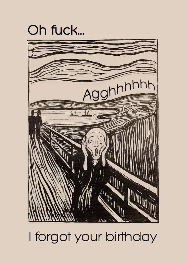 Oh fuck - Scream! - forgotten birthday created by @2Fs Design