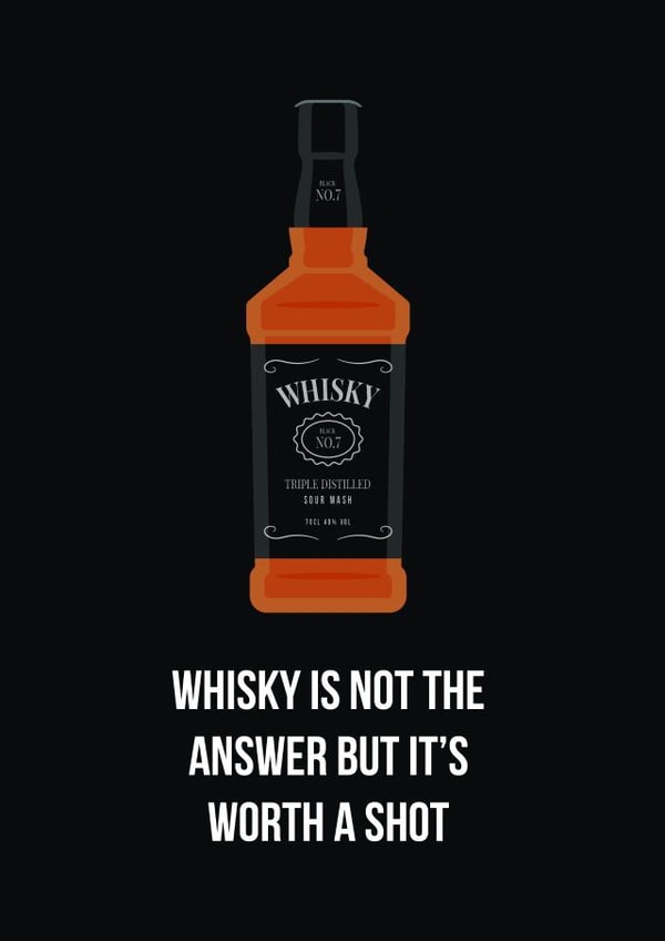 Whisky birthday card created by Pookie Studio