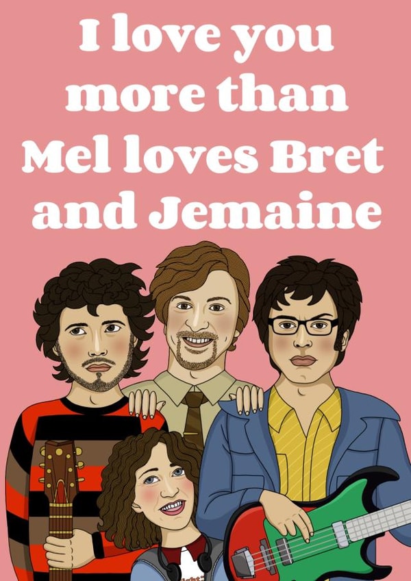 I love you Flight of the Conchords card created by Lizzy B Draws.