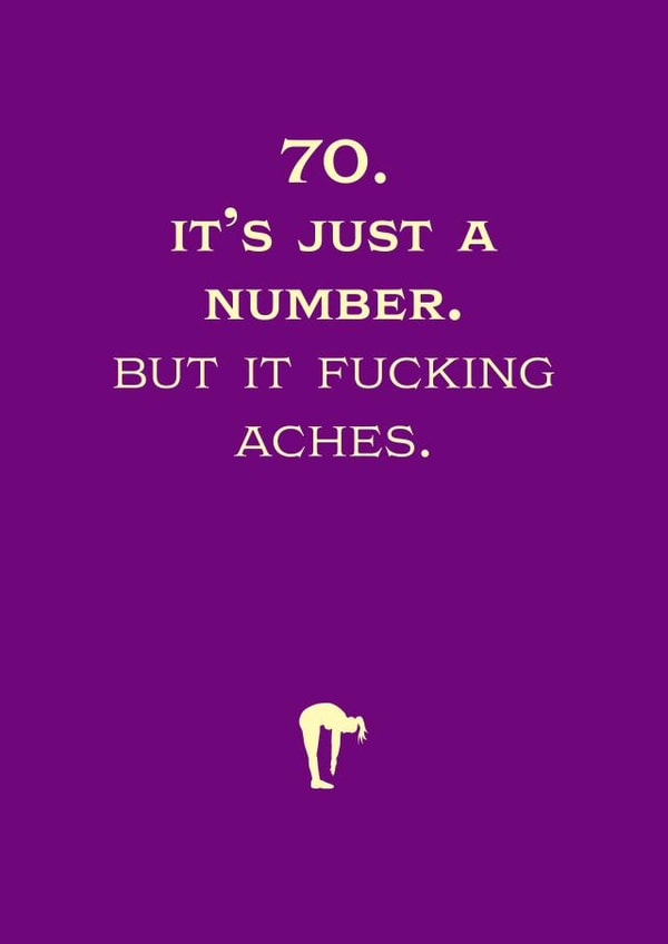 70 fucking Birthday Card 8797 created by Rusty Pencil