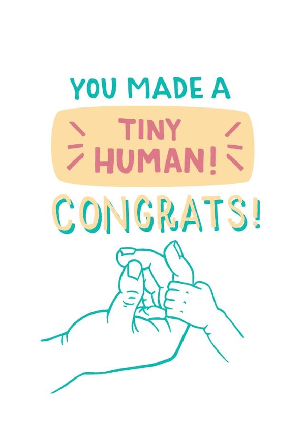 tiny human New Baby Card 15686 created by Carla Letters