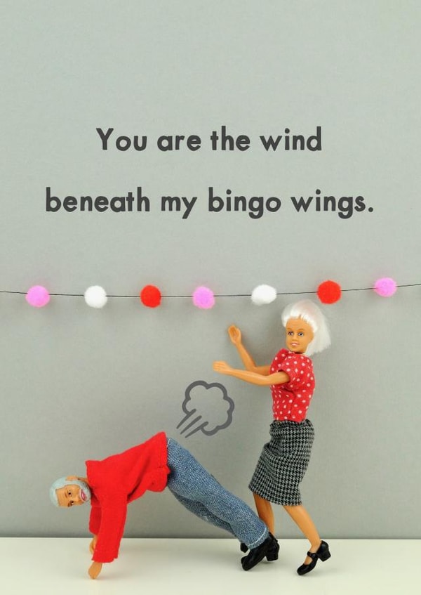 wind beneath Valentines Day Card 11519 created by Bold & Bright Cards