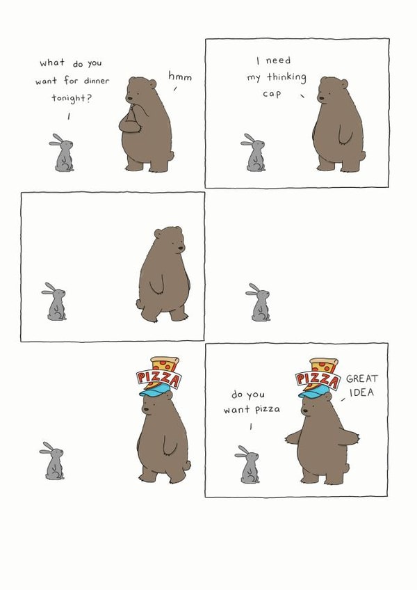 rabbit bear Just because Card 6671 created by Redback Cards