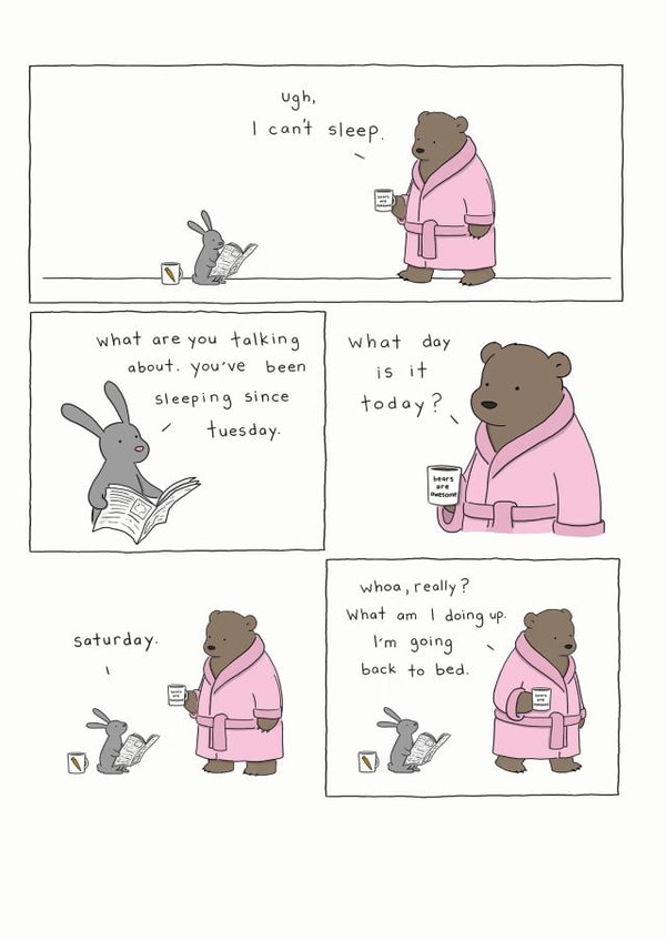 cant sleep ugh Love & Friendship Card 6672 created by Redback Cards