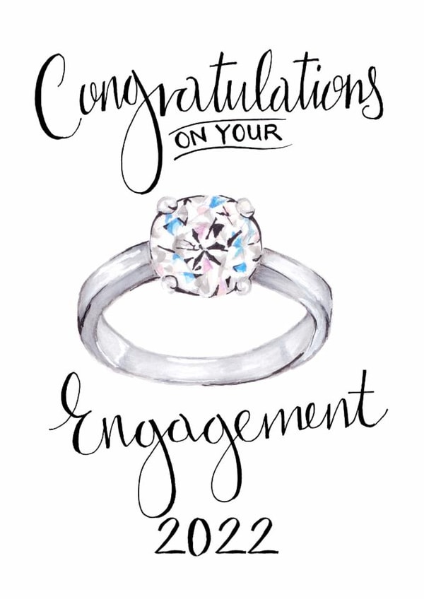 Engagement card - diamond ring 2022 created by Naughty Nice