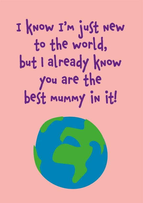 Best Mummy in the World Birthday or Mother's Day card. created by size3art