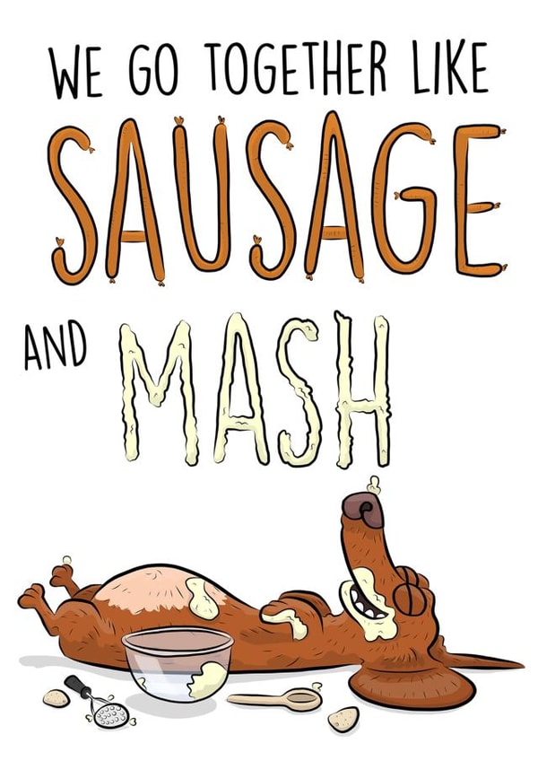 sausage dog dachshund Valentines Day Card 7710 created by Helen Giddings