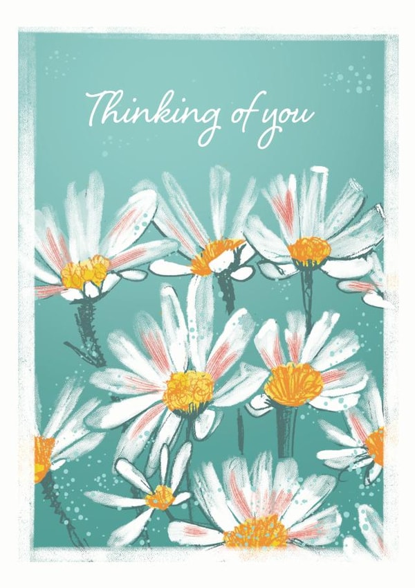 flowers adult Thinking of you Card 14848 created by Dinky Rouge