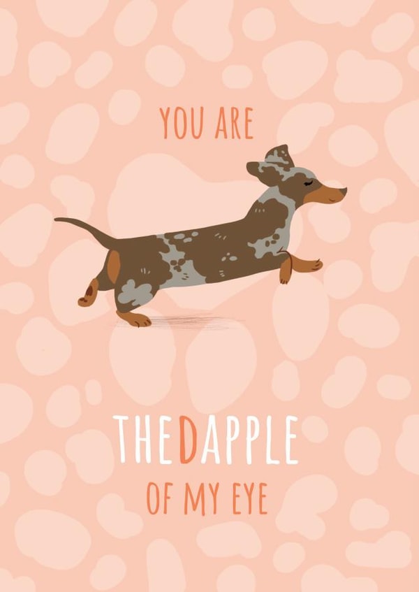 dog dachshund Valentines Day Card 16107 created by Fly high art