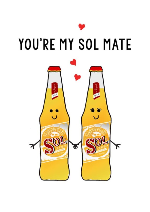 beer sol Valentines Day Card 31408 created by Of Life & Lemons Ltd.