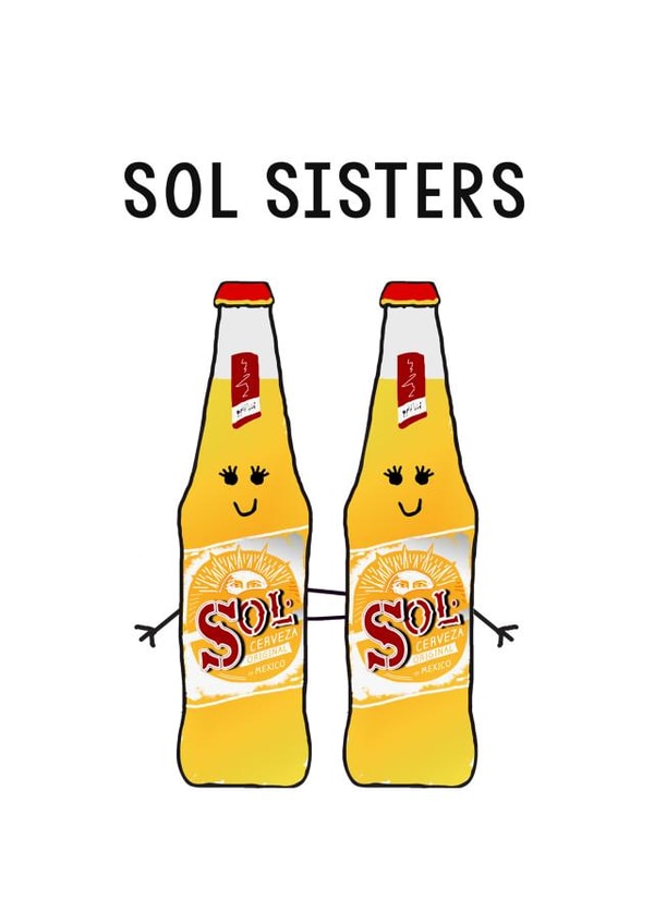 sol beer Birthday Card 8935 created by Of Life & Lemons Ltd.