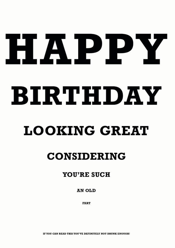 Eye Test Funny Birthday Card created by Gideon Caspi
