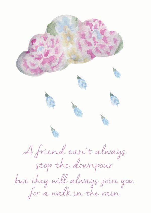 downpour stop Sympathy Card 16210 created by Yellowstone Art Boutique