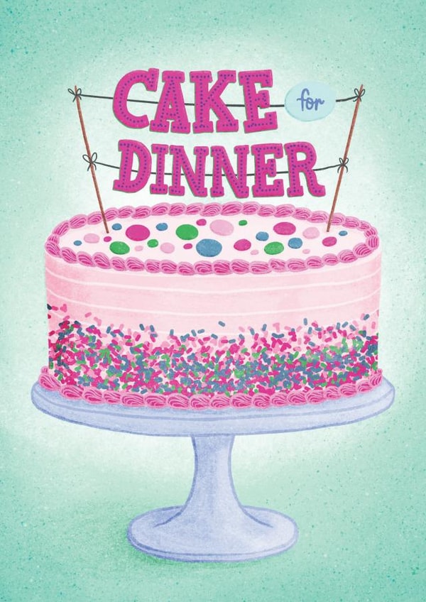 cake dinner Birthday Card 16232 created by Jennifer Hines