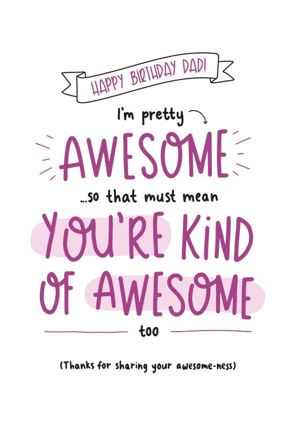 awsome must mean Birthday Card 16213 created by Inky in the Wild