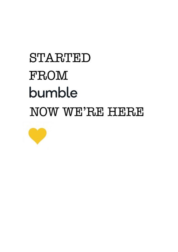 bumble started Anniversary Card 15946 created by metoyou