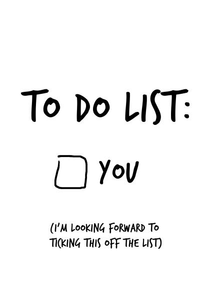 to do list looking forward Valentines Day Card 27264 | thortful