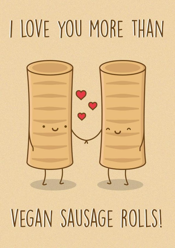 greggs vegan Valentines Day Card 30898 created by Magically Crafted