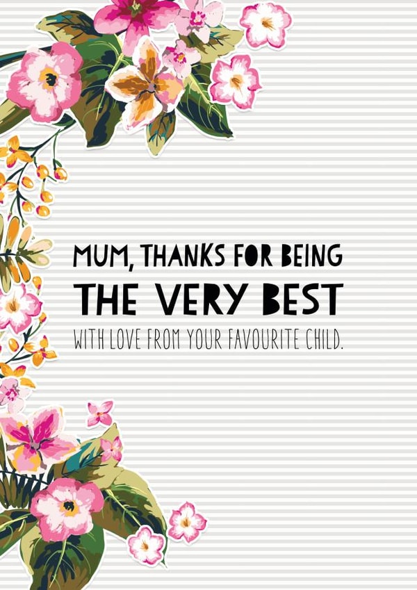 thanks for being the very best Mothers Day Card 29499 created by I am Nat