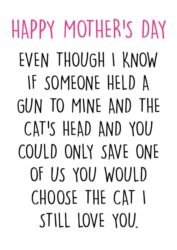 cat choose Mothers Day Card 31583 created by Pack a Punch Designs