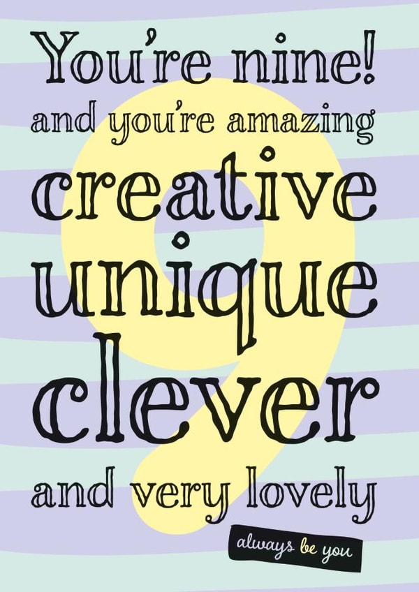 9 unique Birthday Card 10476 created by Rulu