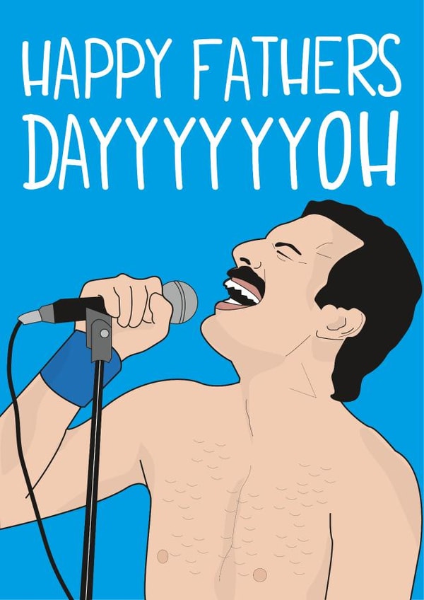 Queen freddie mercury Father's Day Card 34674 created by John Wood