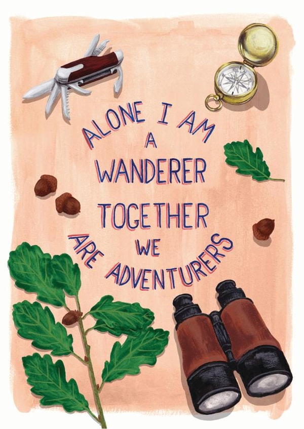 alone wanderer Leaving Card 16288 created by Ink Bandit