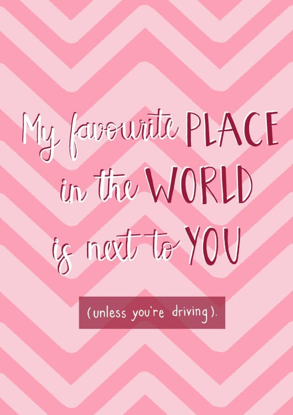 bad driver car Valentines Day Card 39985 created by Carla Letters
