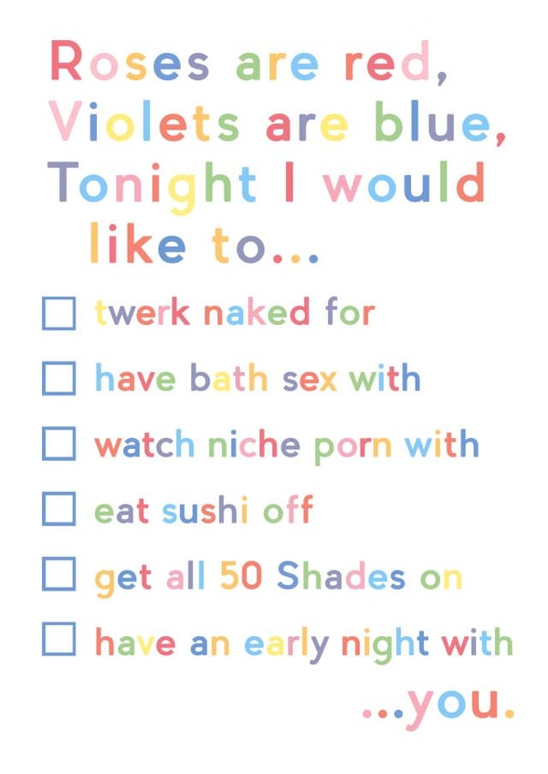 Valentine's wish list card created by JosieOnTheRun