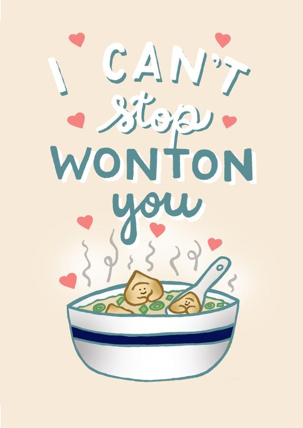 i can't stop wonton Anniversary Card 39986 created by Carla Letters