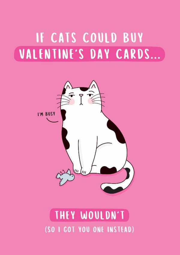 Funny Grumpy Cat Valentine's Day Card created by Inky in the Wild