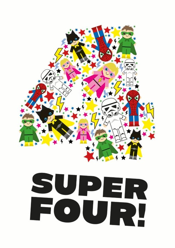 four 4 Birthday Card 10479 created by Rulu