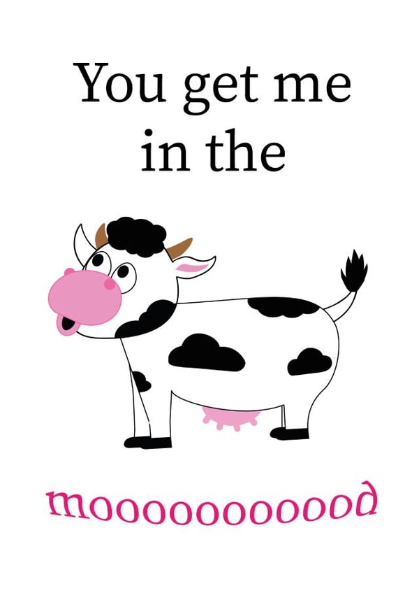 cow mood Valentines Day Card 40589 created by Eilidh Murphy