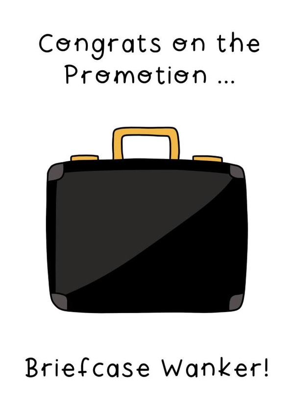 briefcase wanker Congratulations Card 15847 created by Helen Bicknell
