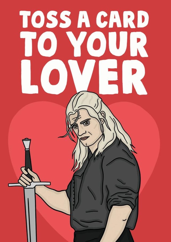 Funny Valentines Day - The Witcher - Pun - Toss A Card To Your Lover created by Studio Doodles