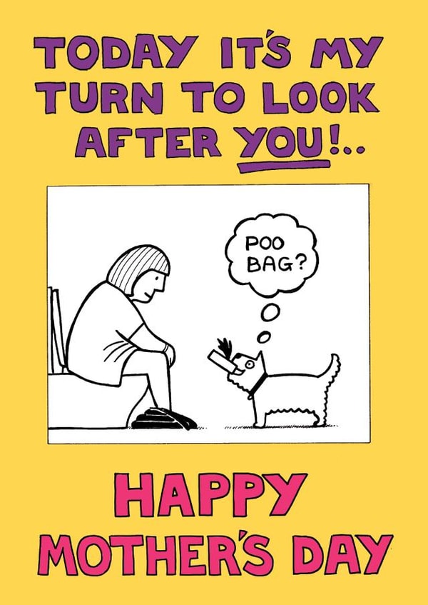 today look after you Mothers Day Card 1942 created by Off The Leash Cartoons by Rupert Fawcett