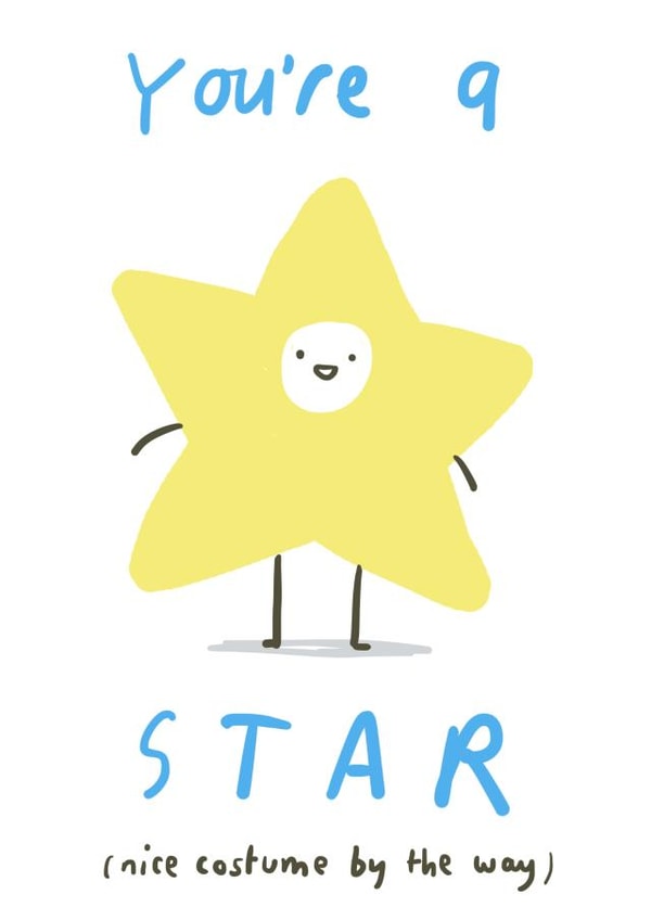 Fun thank you card - you’re a star created by Sarah Ray